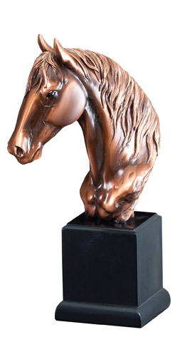 12 inch horse head sculpture