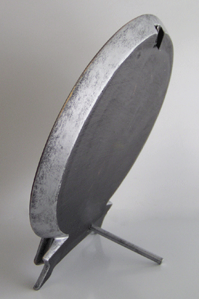 side view of oval resin poker trophy