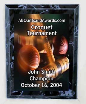 croquet trophy plaque awards