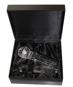 cyrstal microphone trophy