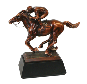 horse racing sculpture
