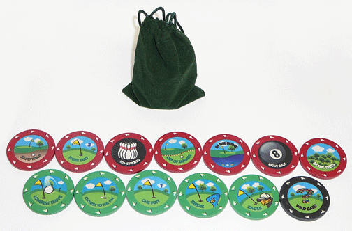 golf poker chips
