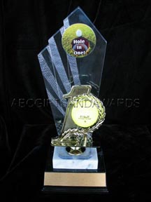 hole in one golf trophy