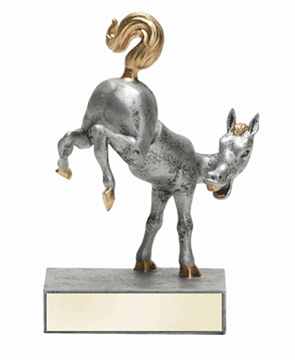 horse's rear bobble trophy