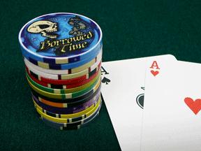borrowed time custom poker chips