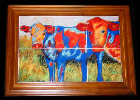 Cow Tile Mural