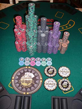 Poker Set with Custom Dealer Buttons