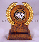 wreath poker trophy
