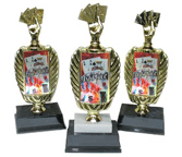 photo poker trophies set