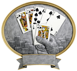 oval poker trophy