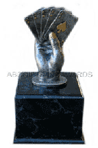 poker pedestal trophy