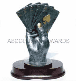 resin poker trophy
