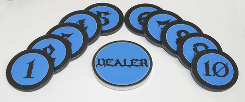 Seating Chips with Dealer Button