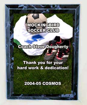 soccer coach plaque trophy award