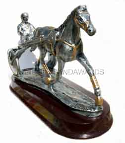 Harness race statue